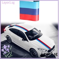 LAYOR1  Car Hood Stickers, Blue,Red 118x5.9inch M-Colored Stripe Decal Sticker, Auto Body Accessories 3Color Grille Fender Hood Decals for BMW Decorations
