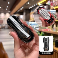 Key Holder Bag Remote Car Key Case Cover Key Holder Keychain For Porsche Panamera Macan 911 718 Tayc