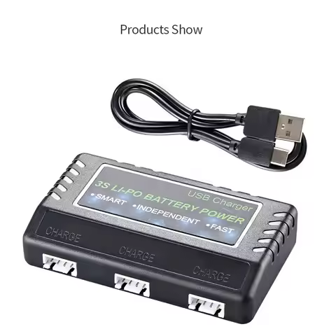 3 in 1 Compact Balance Charger for 2S 3S 11.1V Lithium Battery Airsoft Gun battery high quality long