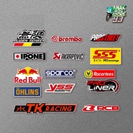 Stiker Motor LOGO Cutting Laminasi Doff Anti Air Luntur Stikcker Untuk HP Helm dll