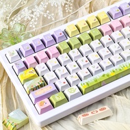 【English/Thai/Korean】MAIMOOO Colorful Graffi Spring Keycaps PBT 120 Keys MOA/Cherry Profile Green Dy