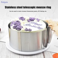 Fstyzx Stainless Steel 6-8cm Adjustable Telescopic Mousse Ring Circle Mold Rustproof With Scale Roun