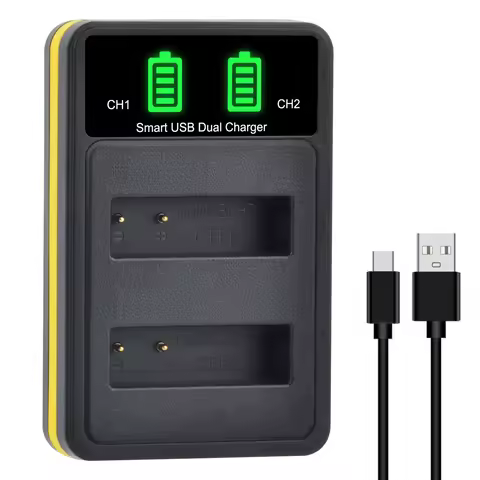 LED Dual Charger with Type C for Panasonic DMW-BLH7 BLH7E BLH7PP Battery Lumix DC-GX850 DMC-LX10 LX1