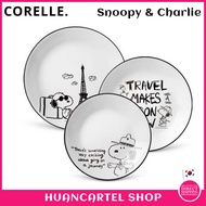 [Corelle] Snoopy & Charlie Edition – Round Plate 3-Piece Set | SHIPPING FROM KOREA