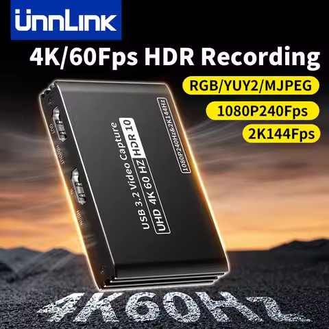Unnlink 4K 60FPS Capture Card with HDMI Loop Through, 2K@144FPS 1080P@240FPS Game Video Recording fo