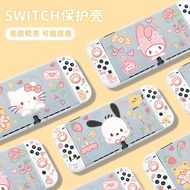 Cute Pochacco Protective Stand Case For Nintendo Switch OLED Cover Skin Shell PC Hard Case Anti-Shock for Switch Console OLED NS Accessories