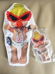 日本 雜誌附錄 Hysteric mini 公仔 斜孭袋 腰包 吊飾+名牌