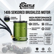 CASTLE 1406 4600KV 5700KV 6900KV 7700KV Sensored Brushless Motors for 1/10 1/12 RC Model Touring Car