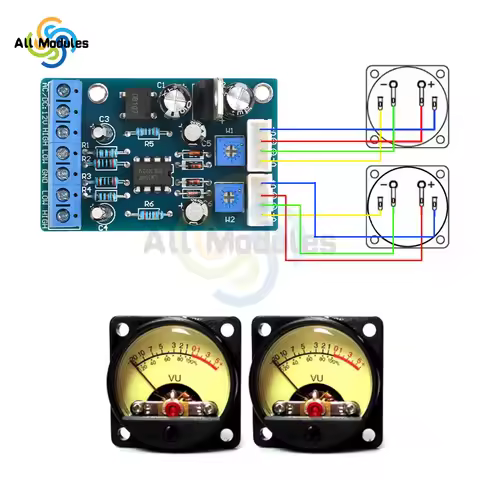 TA7318P AC/DC 12-15V VU Mmeter Driver PCB Board Front End Tube Amplifier Db Meter Level Meter Driver