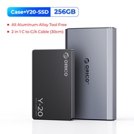 ORICO กล่องใส่ฮาร์ดดิสก์ Type-C Wadah HDD Eksternal 5Gbps ขนาด2.5นิ้วพร้อมการออกแบบเคสระบายความร้อนส