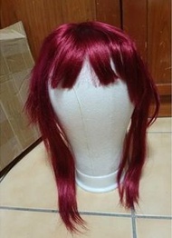 COSPLAY假髮~酒紅色鬢角兩邊加長~短髮~HD牌~刀劍亂舞~信濃藤四郎~COS假髮~二手