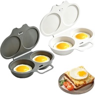 2-Compartment Microwave Egg Steamer – Heat-Resistant PP Tray for Poached & Boiled Eggs