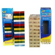 Wooden blocks wooden numbers mini small stacko tower stack