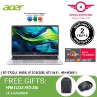 Acer Aspire Lite 15 AL15-42P-R4FV 15.6" FHD Laptop Pure Silver ( R7-7730U, 16GB, 512GB SSD, ATI, W11