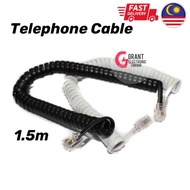 4P4C Telephone Spring Cable 1.5m