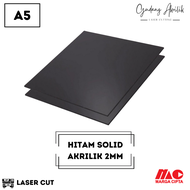 Akrilik Hitam Solid A5 2mm