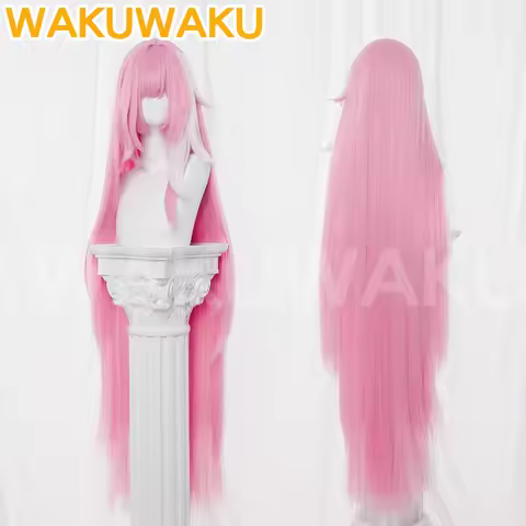 Elysia Cosplay Wig Game Honkai Impact 3rd WakuWaku Cosplay Elysia Long Straight 112CM Pink Women Hai