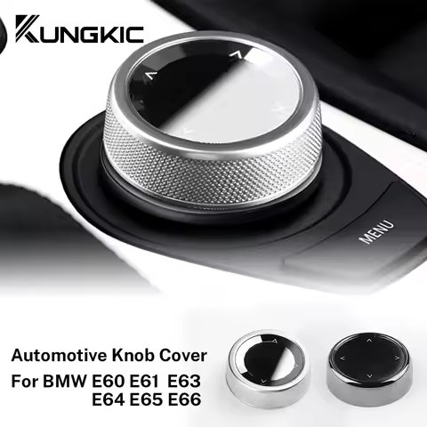 for BMW E60 E60 E61 E63 E64 E65 E66 X6 IDrive Multimedia Button Knob Cover Accessories E Chassis 7-b