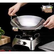 Japanese Stainless Steel Non Stick Wok(22cm-30cm)/Snow Flake Wok/ Kuali jepun/ Kuali Tak Lekat