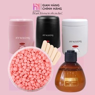 [COVERED NAME] Combo Mini Non-Stick Hair Wax Cooking Pot + 100gr Pink Wax + 75gr HY WAXING Python Gr