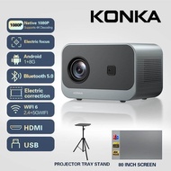 【Konka】C1Pro 4K Projector 1080P Home Projector with Electric Focus and Built-in WiFi/Bluetooth for P