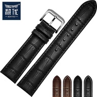 ∏◕◑ Jiyou watch strap men's genuine leather pin buckle substitute Casio Omega Mido Tissot Longines DW leather strap for women