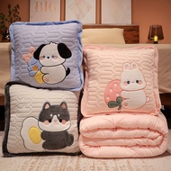 Multifunctional Cute Cartoon Animal Latex Pillow Airable Cover Quilt Two-in-One Nap Office School Parent-Child