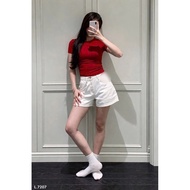 Beige white jeans, jean shorts