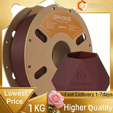 ERYONE 1KG Matte/HS-Matte PLA 3D Printer Filament 1.75mm, Premium Matte Finish Non-Glare, Smooth Sur