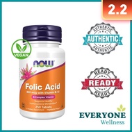 [Local Delivery] Now Foods, Folic Acid with Vitamin B-12, 800 mcg, 250 Tablets