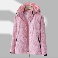 Women's Waterproof Hooded Jacket Loose Windbreaker Women's Sports Jacket Hiking Running Jackets