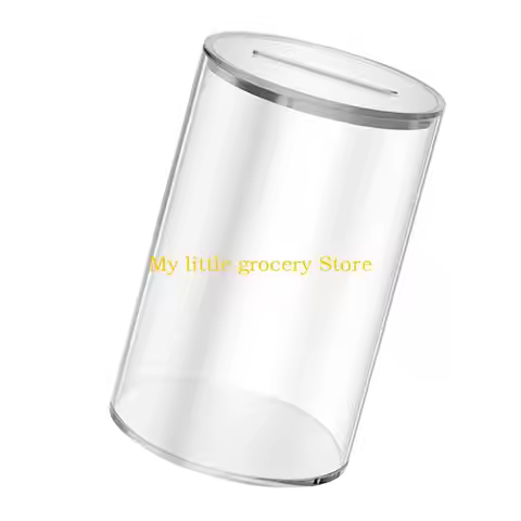 D5BD Clear Acrylic Piggy Banks, Durability Coin Saving Container Money Box for Home Offices,Easy to 