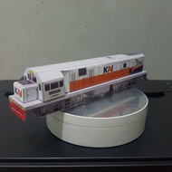 Pola papercraft kereta api indonesia kertas KAI CC201