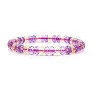 【正佳珠寶】紫黃晶 極品鑽石切面 4x7mm 紫黃晶手珠