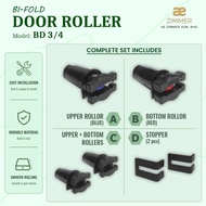 AE Zimmer Onitek Toilet door roller, BD3/BD4 Suitable For 95% Of All Bi Fold Door,Onitek roller, pin