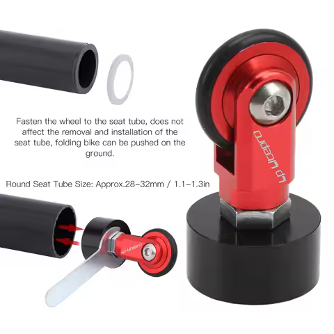 Folding Bike Seat Tube Push Wheel Lp Folding Bike Seat Tube Push Wheel CNC Machining Seatpost Travel