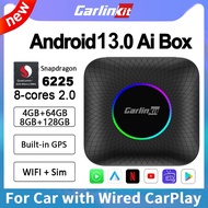 Carlinkit TBOX-LED Carplay Ai Box ไร้สายตัวแปลงออโต้แอนดรอยด์13.0 Youtube Netflix ซิม Wifi ข่าย8 + 128G QCM6225
