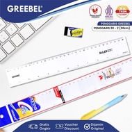 GREEBEL 30cm Plastic Ruler 30cm Clear Long Ruler/ 30-2 Ruler/ Stronger/