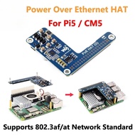 Waveshare Raspberry Pi5 PoE HAT Power Over Ethernet HAT (G) Supports 802.3af/at Network Standard For