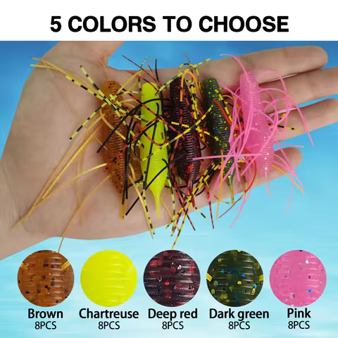 Aventik Soft Fishing Bait Senko Worms Stick Baits Sinking Wacky Worms for Bass Fishing Ned Rig 4cm&6