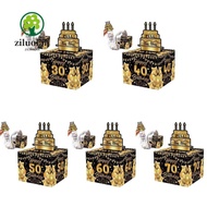 ZILUOLAN Cash Pull Gift Boxs, Paper 30th 40th 50th Birthday Money Box, Fuuny Happy Birthday Birthday