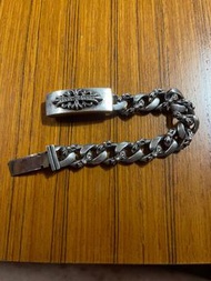 100% Chrome Hearts silver diamond ID bracelet (rare) mens