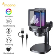 MAONO Manila Stock Dgm20 /Dgm20s Noise Cancelg Gaming Pc,Type C Phone USB Condenser Microphone For