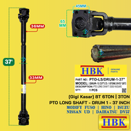 Pto Long Shaft [Gigi Kasar 8T] Modify Nissan UD Hino Fuso Isuzu DRUM 2-42" DRUM 2-37" DRUM 1-37" HBK