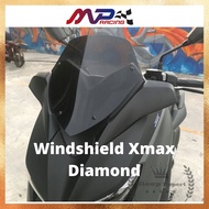 Xmax V1 250 Diamond Windshield Hitam , naked , kening ori xmax
