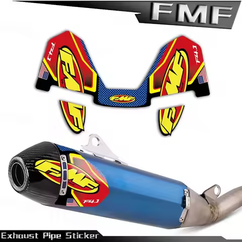 Motorcycle Exhaust Muffler Pipe Stickers FMF Racing Decoration Waterproof Universal Vinyl Decals For