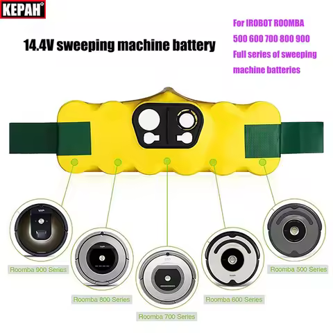 14.4V 3000mAh 4500mAh 6000mAh Sweeper Battery, for the full range of iRobot sweepers,For iRobot 770