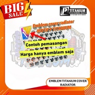 ORIGINAL Titanium GR5 RADIATOR COVER Titanium EMBLEM