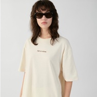 AMR DE SAISON (AIMER)-Logo Embroidery Oversized T-Shirt (Relaxed) (GWP)