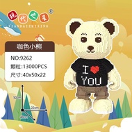 Đồ Chơi Xếp Hình Gấu Tedy Chữ I Love You 50cm ( TẶNG BÚA)Xếp Hình Lắp Ráp Nanoblock Nano Block Cho B
